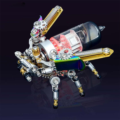 Colorful 3D Metal DIY Firefly Assembly Model - 200PCS Mechanical Insect Decoration 3D Puzzle Model Kit Diyengmod