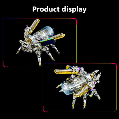 Colorful 3D Metal DIY Firefly Assembly Model - 200PCS Mechanical Insect Decoration 3D Puzzle Model Kit Diyengmod