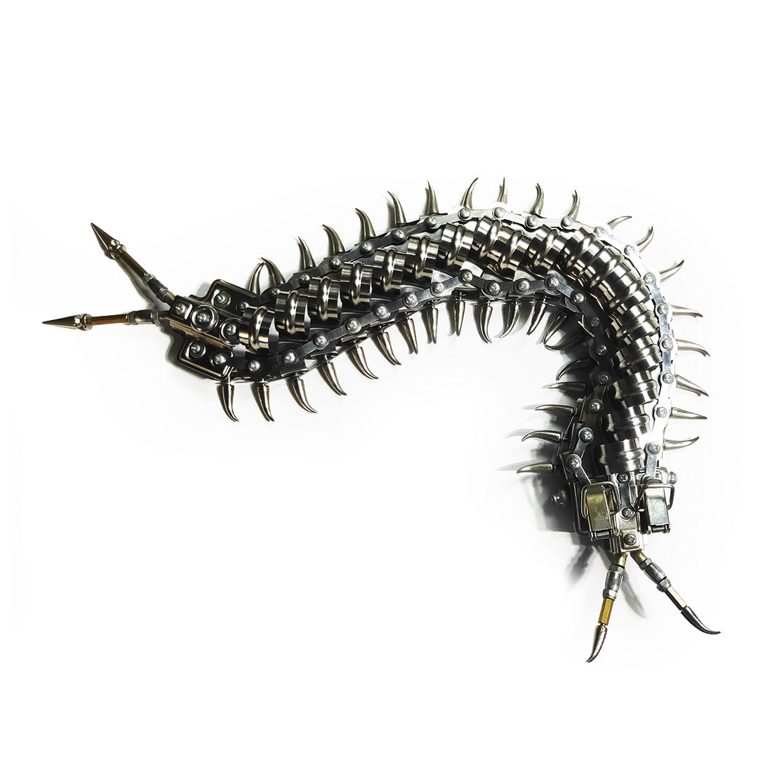 Movable 3D Metal Centipede Model Kit - 480PCS Creative DIY Assembly Toy 3D Puzzle Model Kit Diyengmod