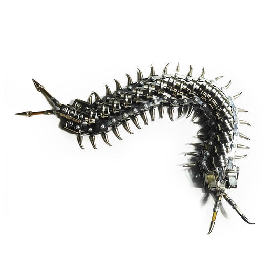 Movable 3D Metal Centipede Model Kit - 480PCS Creative DIY Assembly Toy 3D Puzzle Model Kit Diyengmod