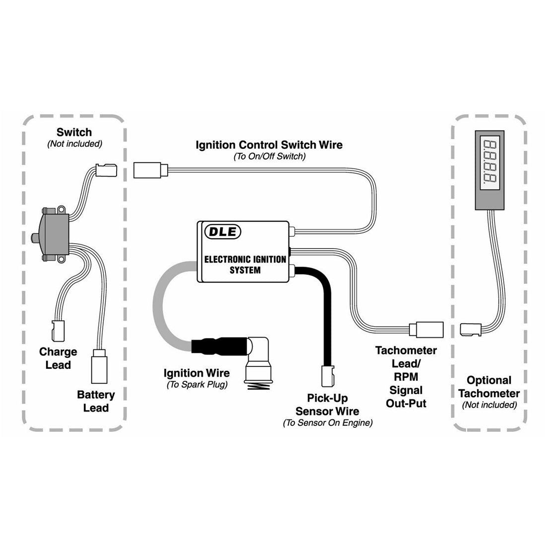 DLE222 222CC High-Performance Four-Cylinder 2-Stroke Air-Cooled Gasoline Engine for RC Airplane Models RC Airplane Diyengmod