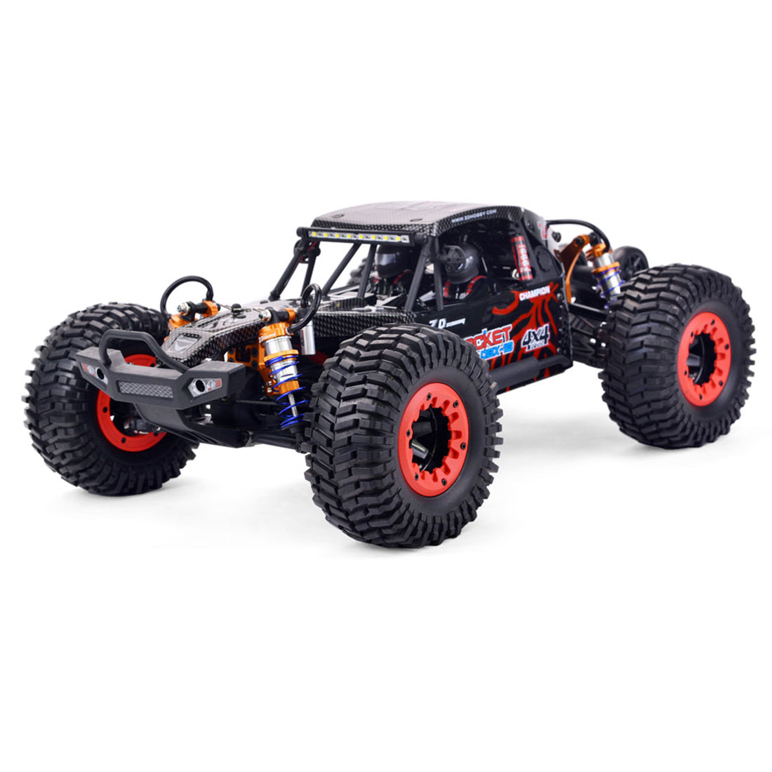 ZD Racing ROCKET DBX-10 1/10 Scale 4WD Brushless Off-Road RC Car with 80KM/H Speed and Spare Tire - Ready to Run RC Car Diyengmod Red