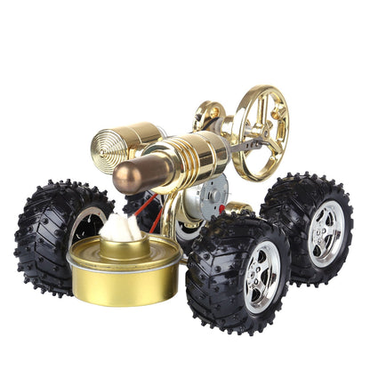 Stirling Engine Powered Car Model - Educational DIY Science Experiment Kit Stirling Engine Vehicle Diyengmod