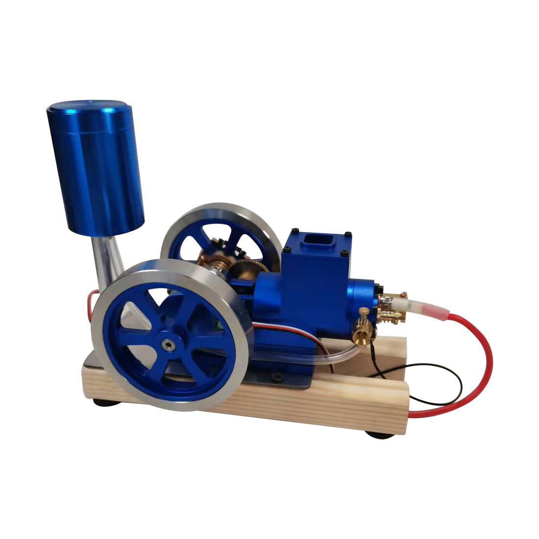 Full Metal Hit and Miss Gasoline Engine Model - Water Cooled Internal Combustion Engine with Base for DIY Enthusiasts and Collectors Engine Models Diyengmod