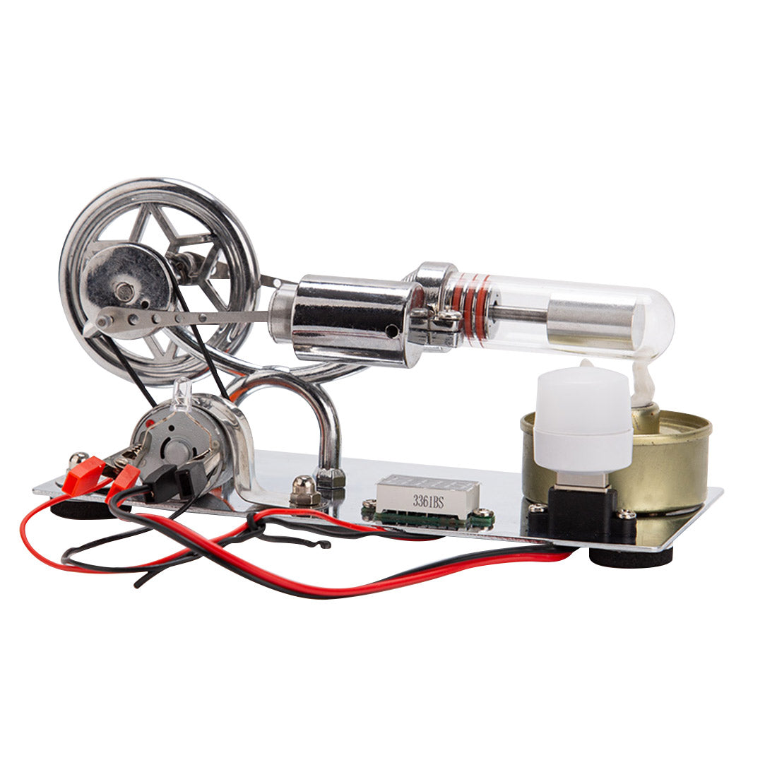 ENJOMOR γ-Type Stirling Engine Educational Model Kit - DIY Mechanical Science Generator Stirling Engine Diyengmod