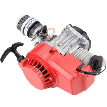 47CC Mini 2-Stroke Gasoline Engine for Beach Motorcycle and Bicycle Modifications (RTR Version - Red) RC Engine Diyengmod