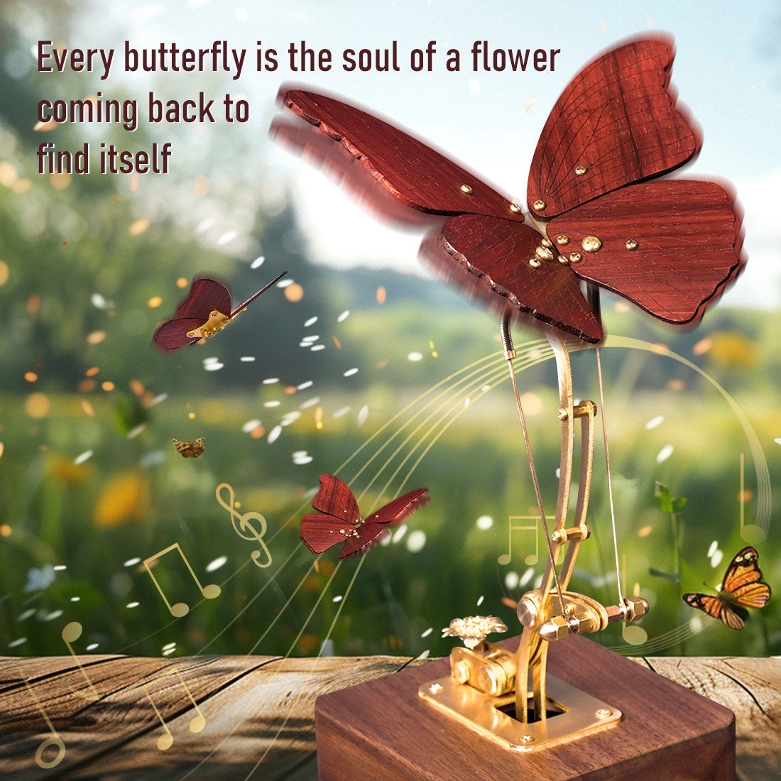 Kinetic 3D Butterfly Model Kit - Dynamic Mechanical Craft for All Ages 3D Puzzle Model Kit Diyengmod