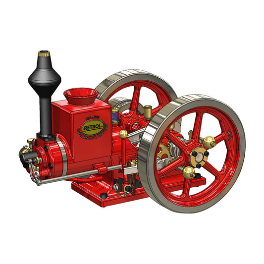 RETROL HM-01 7cc Vintage Hit and Miss Engine 4-Stroke Horizontal IC Engine Model with Exceptional Craftsmanship Engine Model Diyengmod Pre-assembled