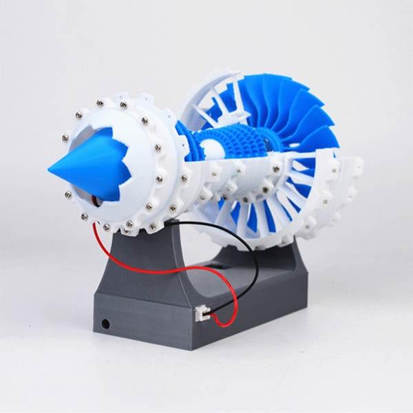 DIY 3D Printed Turbofan Aero Engine Model with Motor - Educational STEM Toy Engine Models Diyengmod