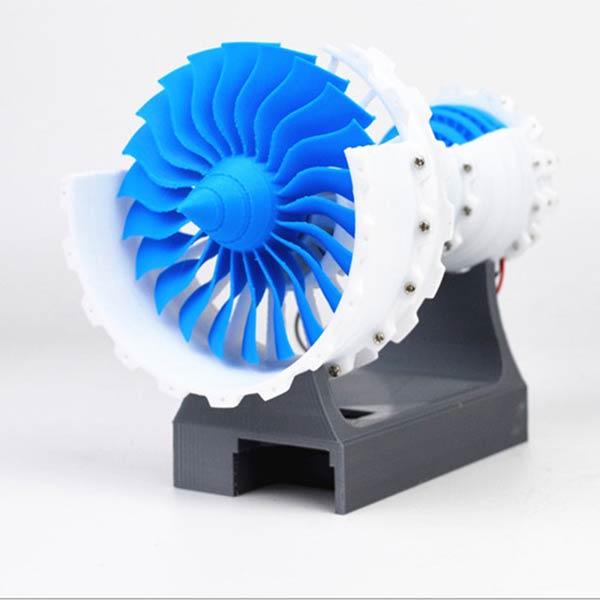 DIY 3D Printed Turbofan Aero Engine Model with Motor - Educational STEM Toy Engine Models Diyengmod