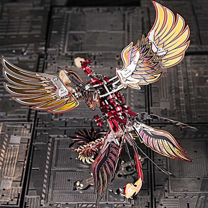 Steampunk Phoenix 3D Metal Assembly Model Kit with Mechanical Gear System - DIY Eng Mod 3D Puzzle Model Kit Diyengmod