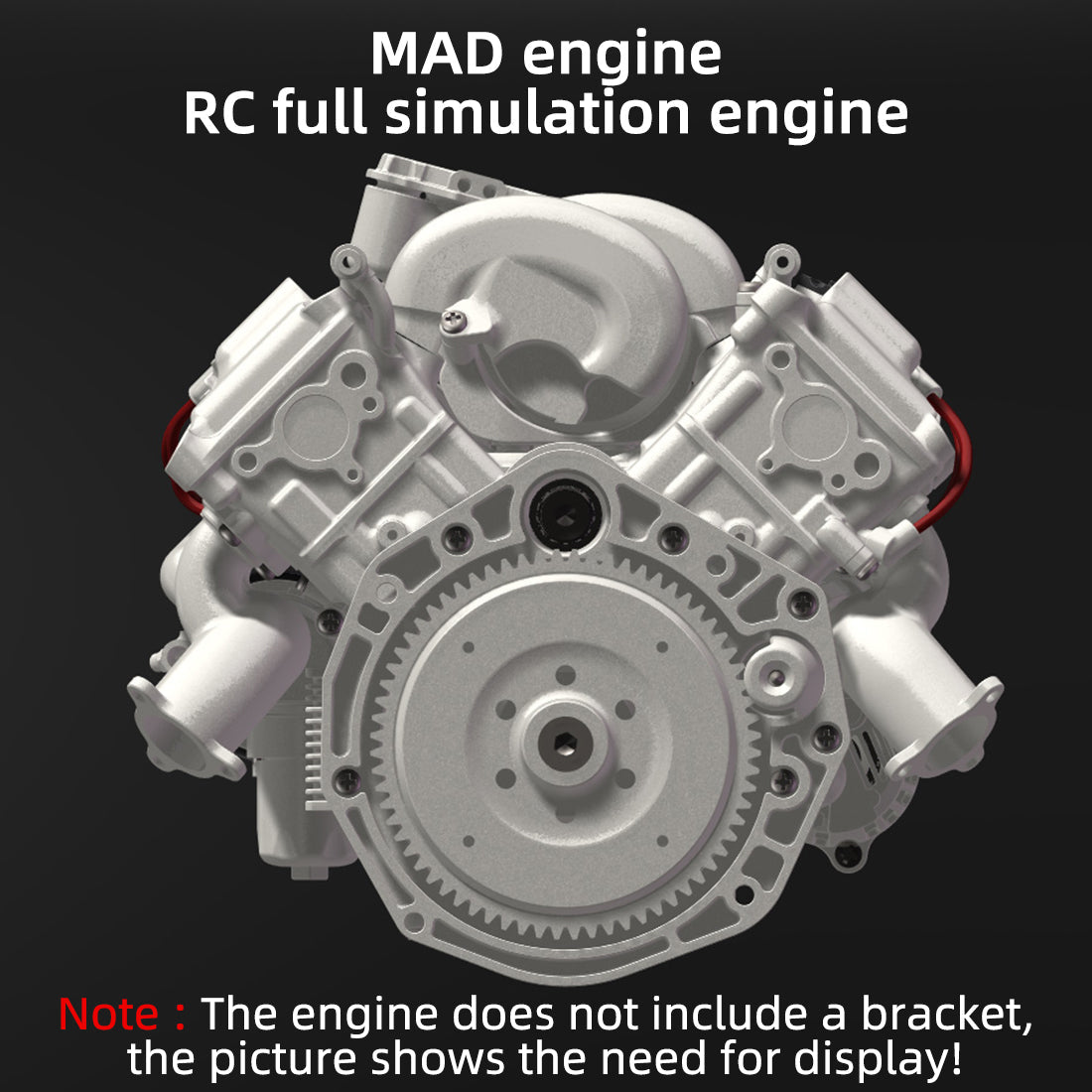 DIY V8 Engine Model Kit - Fully Functional RC V8 Engine Assembly for Capra VS4-10 Pro Engine Models Diyengmod