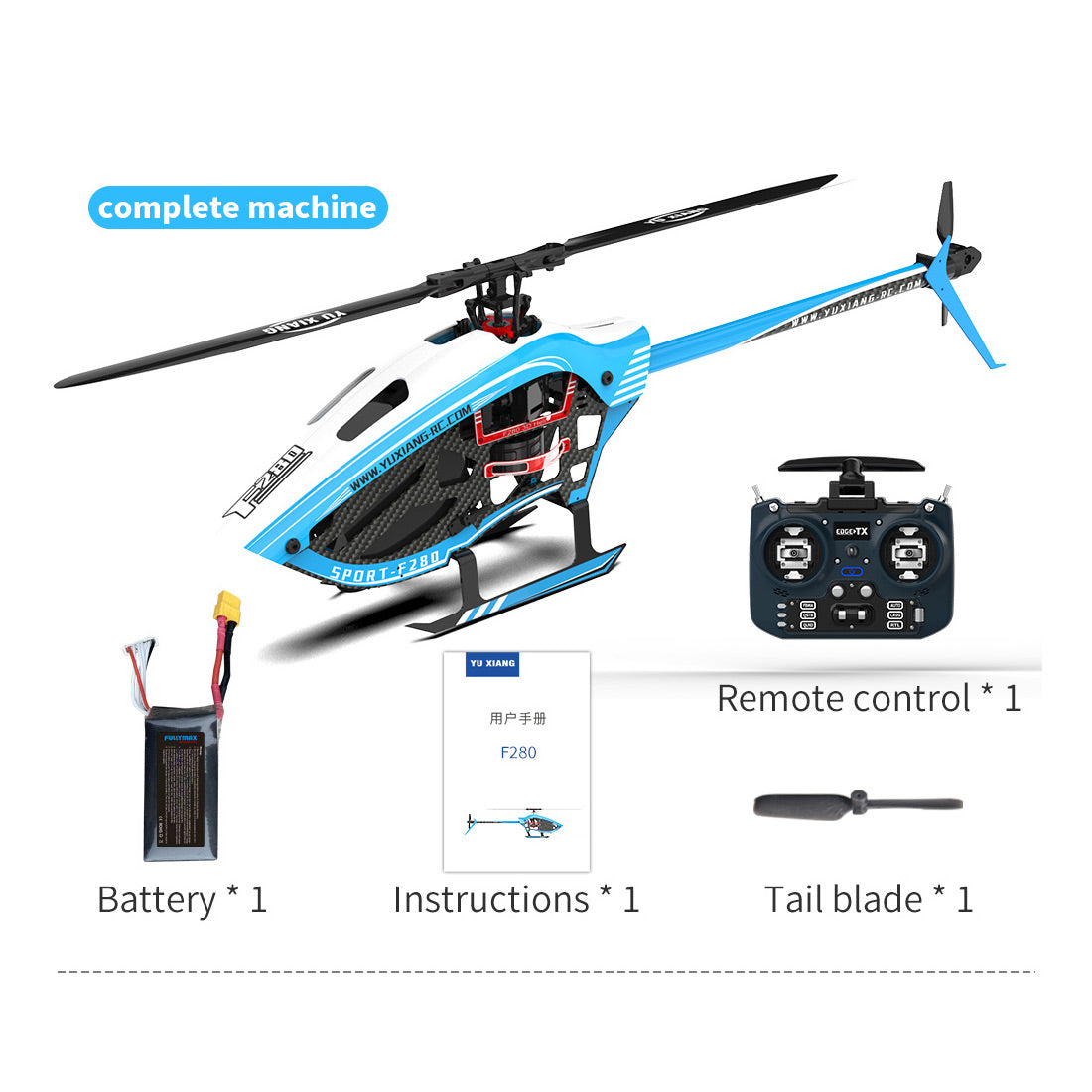 YU XIANG F280 2.4G 6CH RTF Brushless Stunt Helicopter with Direct Drive and Electronic Stabilization System RC Airplanes Diyengmod