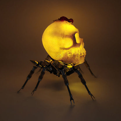 Halloween 3D Metal Skull Spider Night Light Model Kit - DIY Assembly Fun 3D Puzzle Model Kit Diyengmod