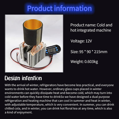 Mini Dual-Mode 12V Air Conditioner with Intelligent Temperature Control and Digital Display Engine Models Diyengmod