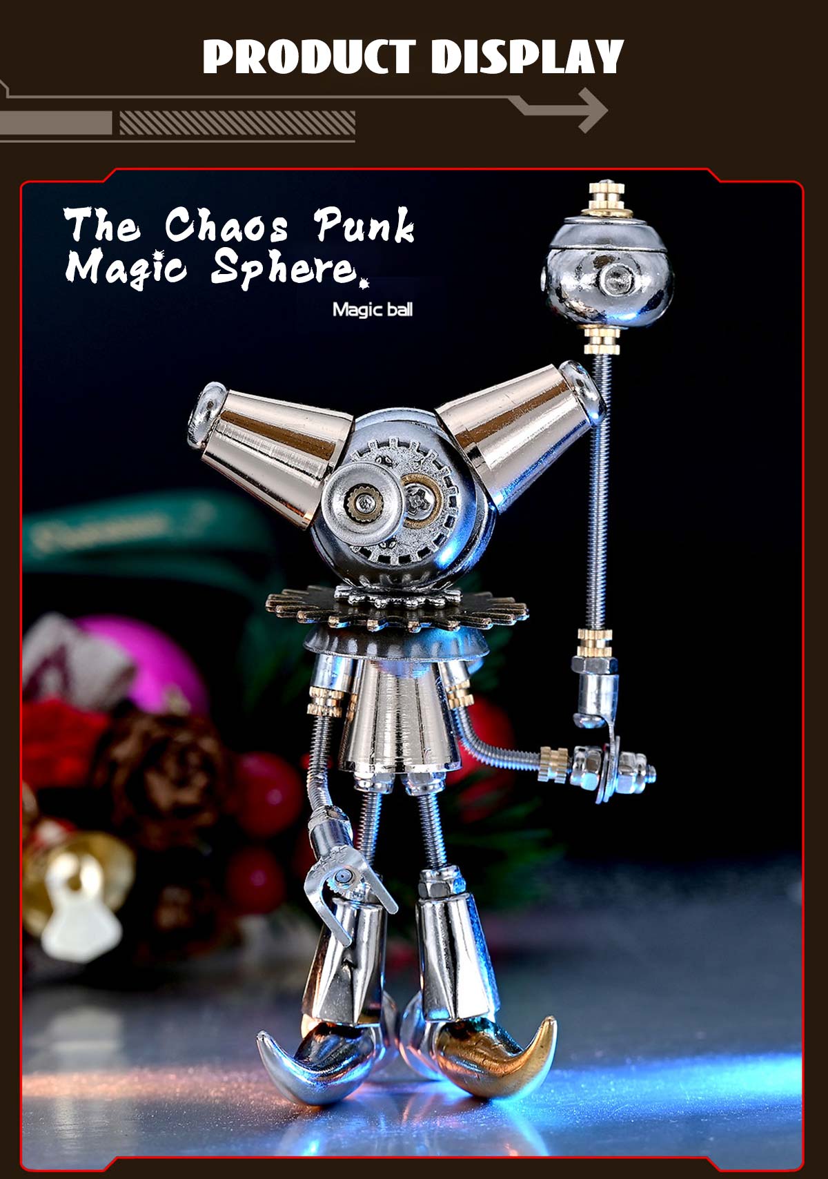 Steampunk Mecha 3D Metal Model Kit - Christmas Blind Box DIY Set of 7 3D Puzzle Model Kit Diyengmod