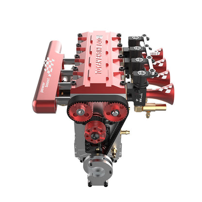 TOYAN FS-L400G 14cc Inline 4 Cylinder Four-Stroke Water-Cooled Gasoline Engine Model Kit - DIY Build Your Own Engine RC Engine Diyengmod