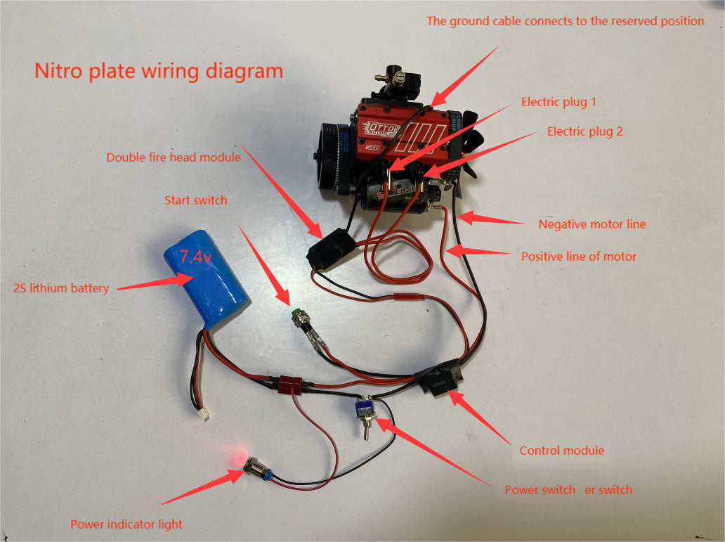 Gasoline Conversion Kit for SEMTO ST-NF2 Nitro Engine Model - DIY Engine Modification Accessories Diyengmod