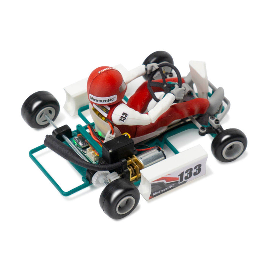 Mini Retro Racing Kart 1/32 Scale DIY Assembly Model Kit with Remote Control RC Car Diyengmod