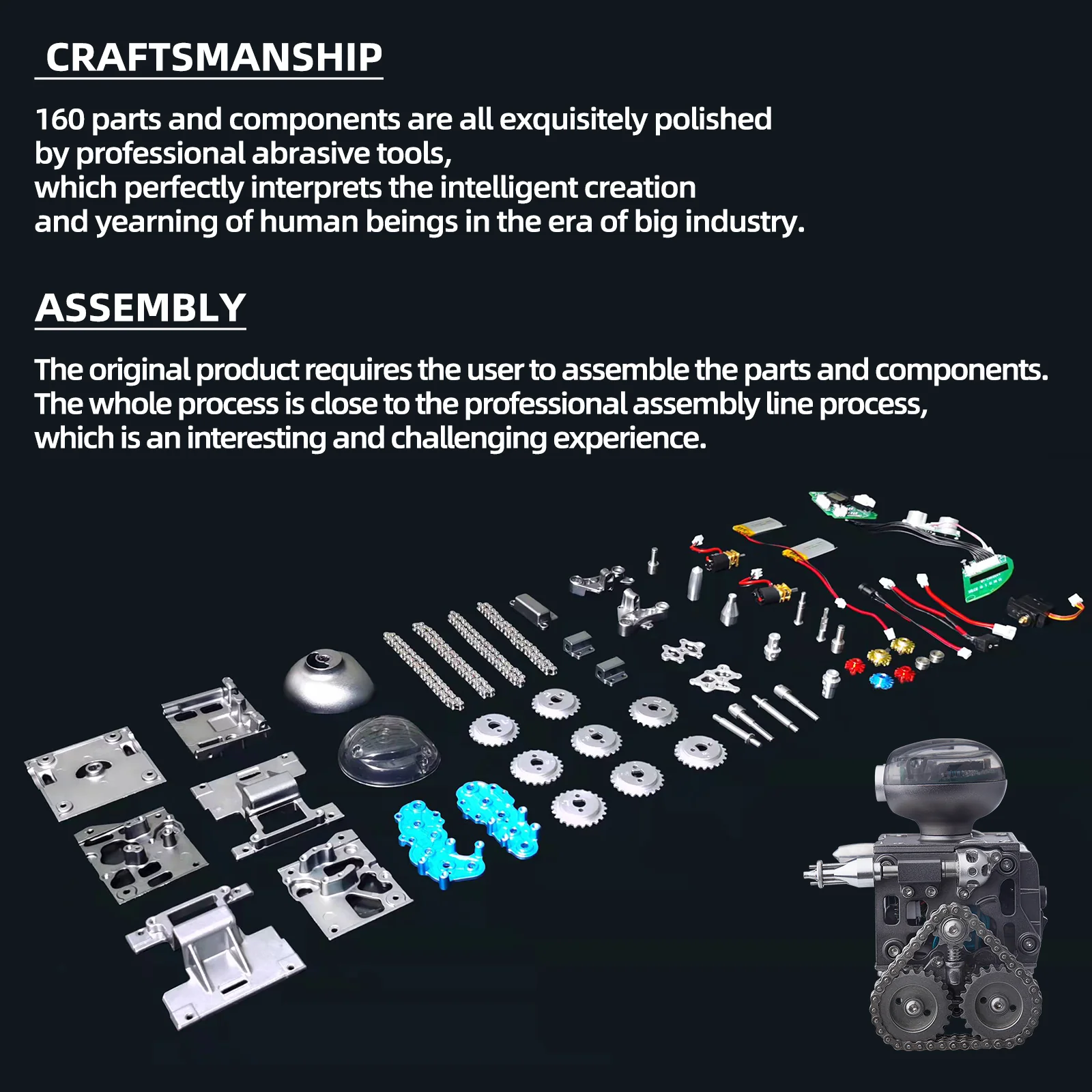 Robotic Engine Assembly Kit - DIY Educational Robot Building Set for Kids Diyengmod