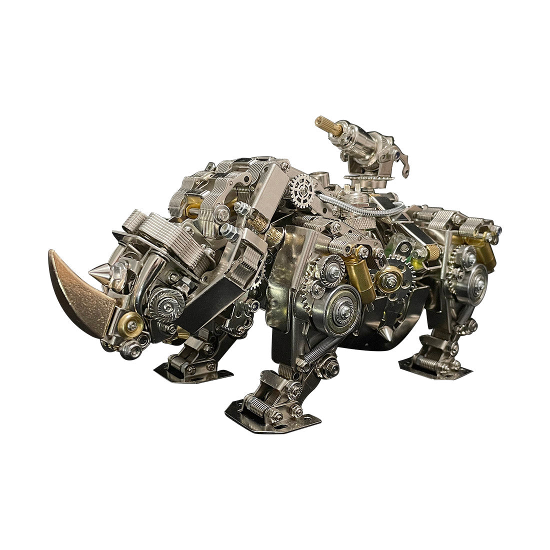 Steampunk Mechanical Siege Rhino Model Kit - 700+ Piece 3D DIY Assembly Craft 3D Puzzle Model Kit Diyengmod