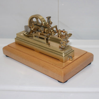 Mini Retro Horizontal Single-cylinder Steam Engine Model with Speed Reducer - 1.7CC Mill Toy Steam Engine Diyengmod