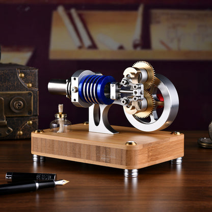 ENJOMOR Unique Rhombic Hot Air Stirling Engine Model - Educational Toy for Science and Engineering Enthusiasts Engine Models Diyengmod