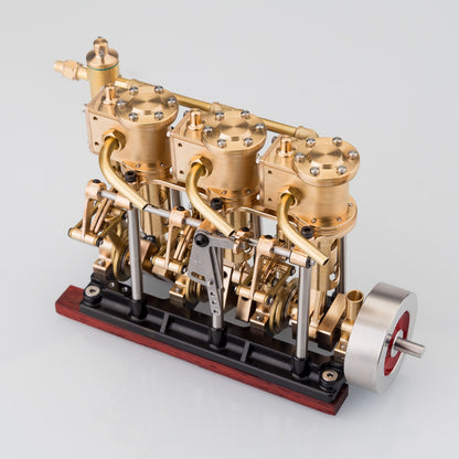 KACIO LS3-13S Compact 3-Cylinder Reciprocating Steam Engine for Model Boats with Reverse Function Steam Engine Diyengmod