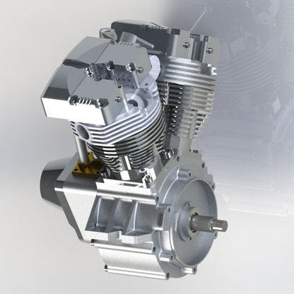CISON FG-VT157 15.7cc Mini V-Twin Shovelhead Engine - 4-Stroke Air-Cooled Gasoline RC Motorcycle Engine Model RC Engine Diyengmod