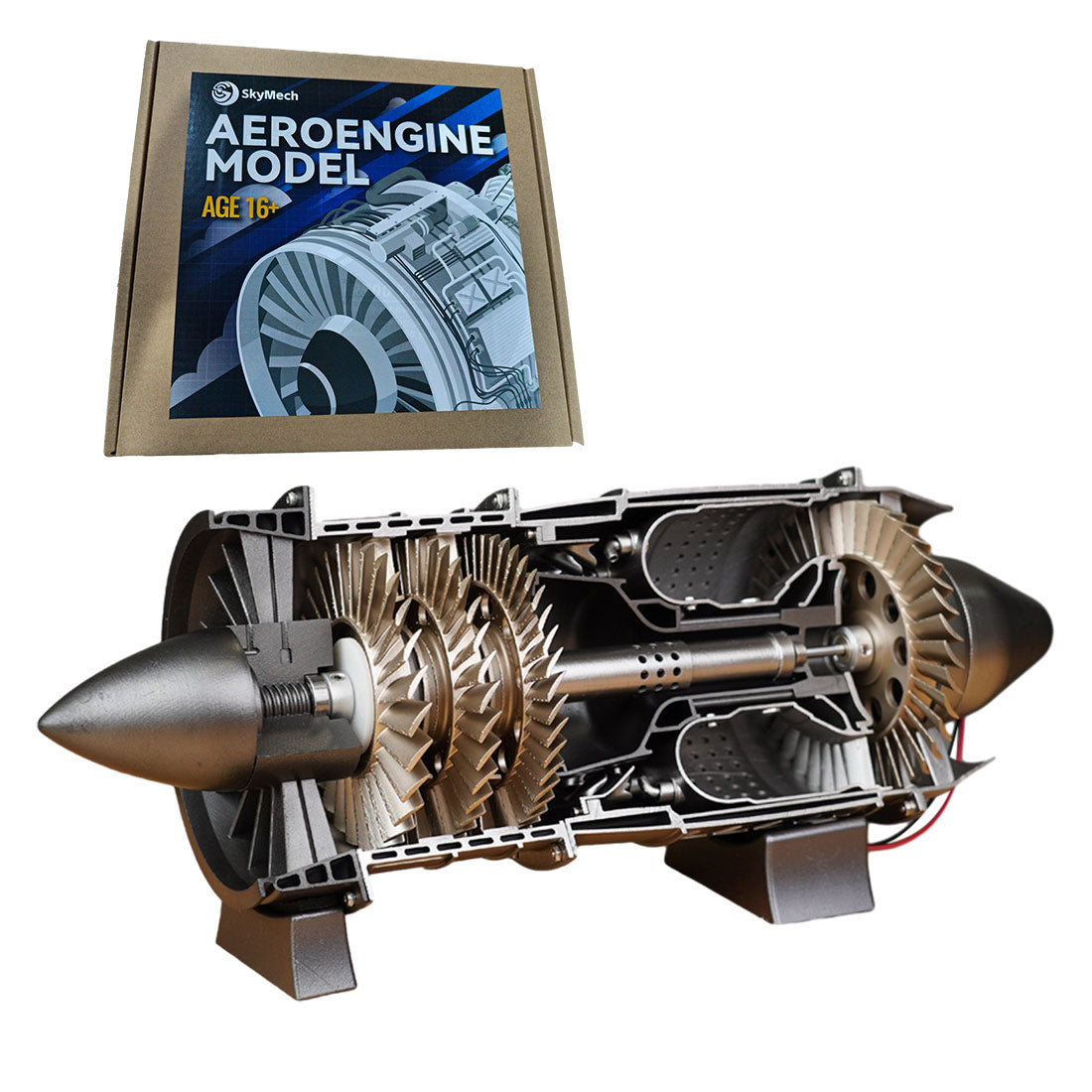 WP-85 Turbojet Engine DIY Model Kit - Realistic 1/3 Scale Working Aircraft Engine with 100 Parts DIY Engine Diyengmod