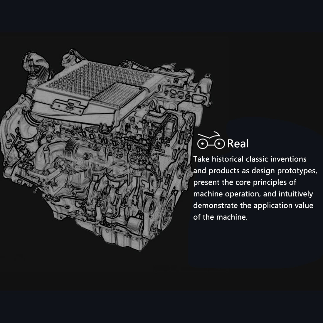 Metal Four-Cylinder Engine Assembly Kit - DIY Electric Car Engine Model DIY Engine Diyengmod