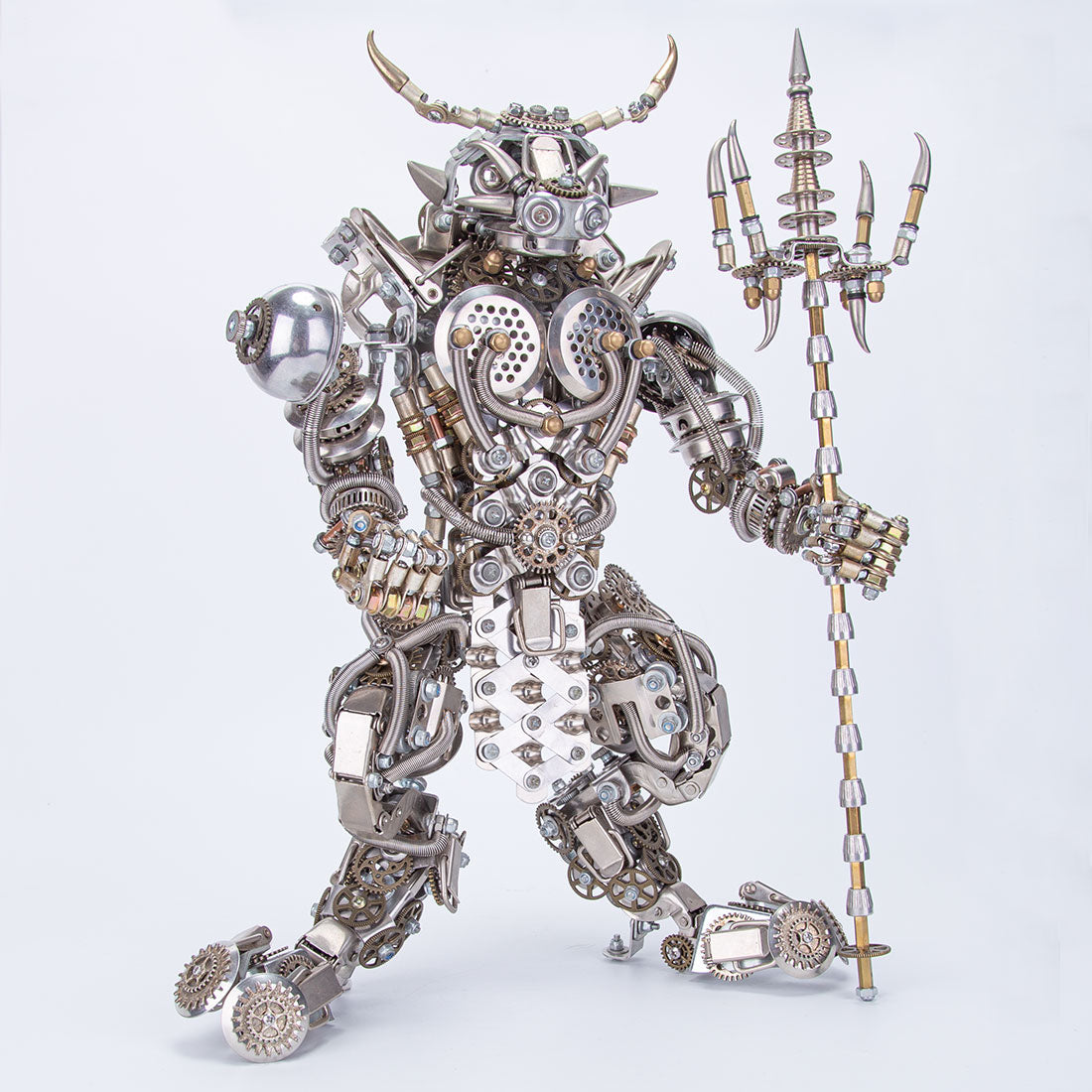 DIY 3D Metal Bull-Headed Man Model - Mechanical Punk Demon Ornament for Creative Assembly 3D Puzzle Model Kit Diyengmod