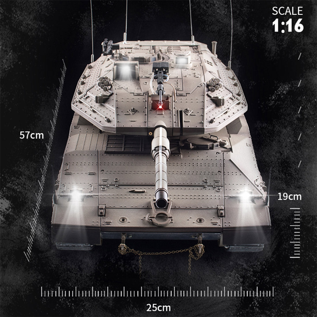 1/16 Scale Israeli Merkava-IV Remote Control Infrared Combat Tank - Ultimate DIY Battle Experience RC Tank Diyengmod