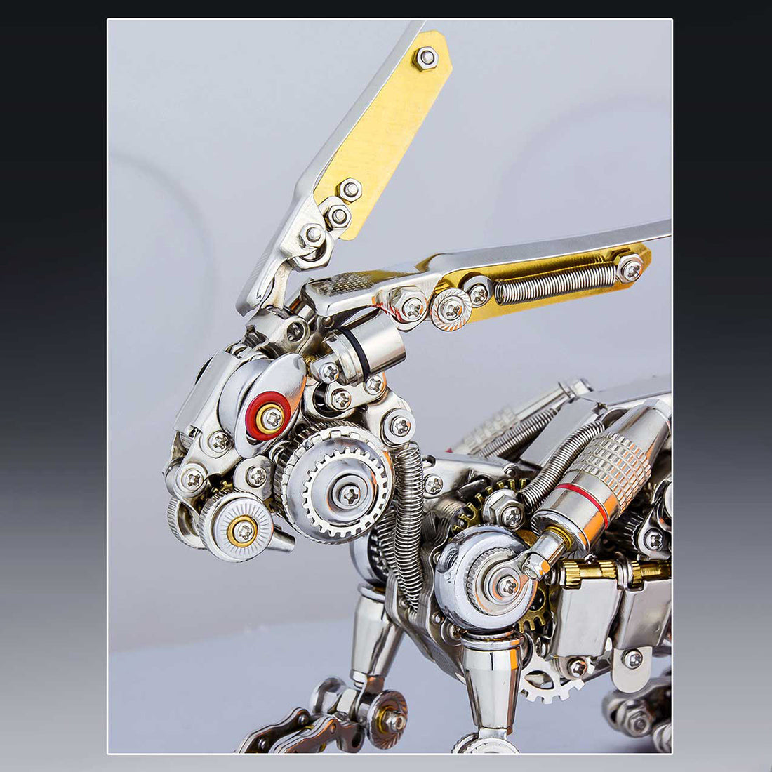 Punk-Inspired 3D Mechanical Rabbit Model Kit - 500-Piece DIY Metal Puzzle 3D Puzzle Model Kit Diyengmod