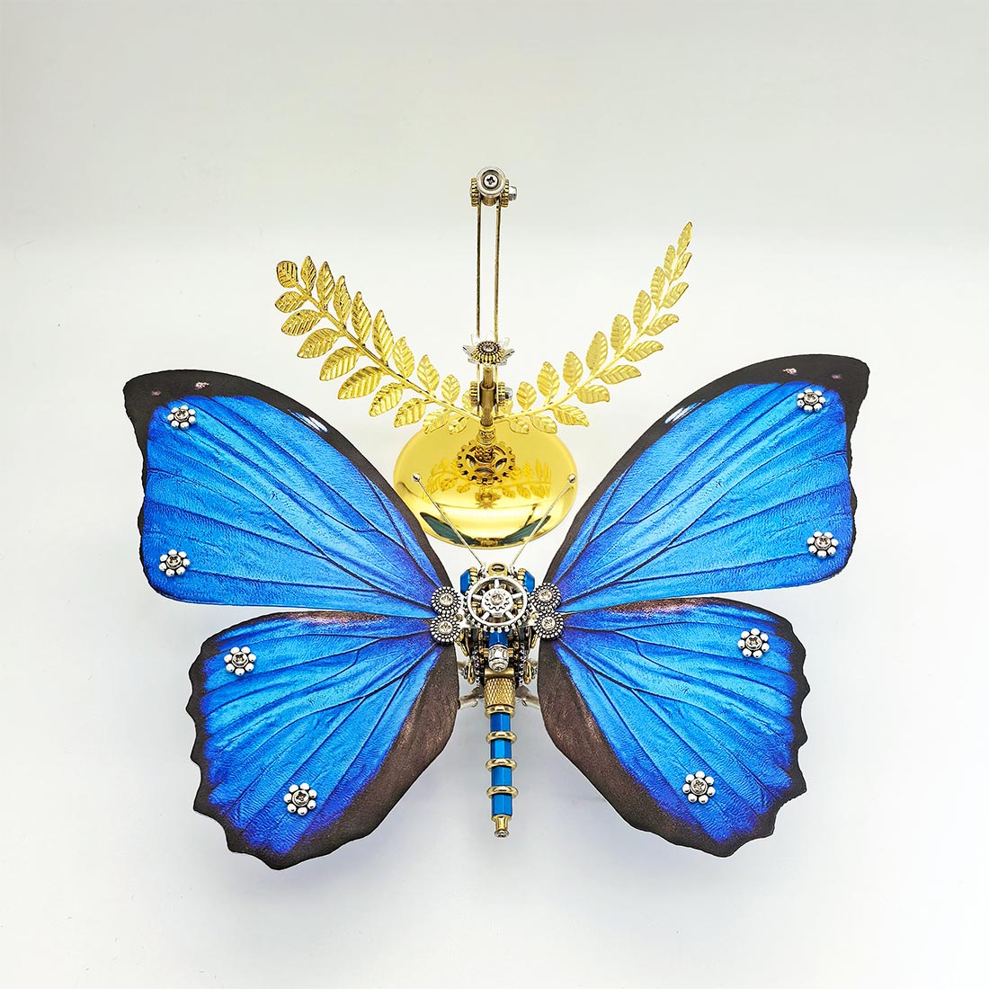 Iridescent 3D Metal Butterfly Model Kit - DIY Art Assembly for Collectors 3D Puzzle Model Kit Diyengmod Blue Morpho Butterfly