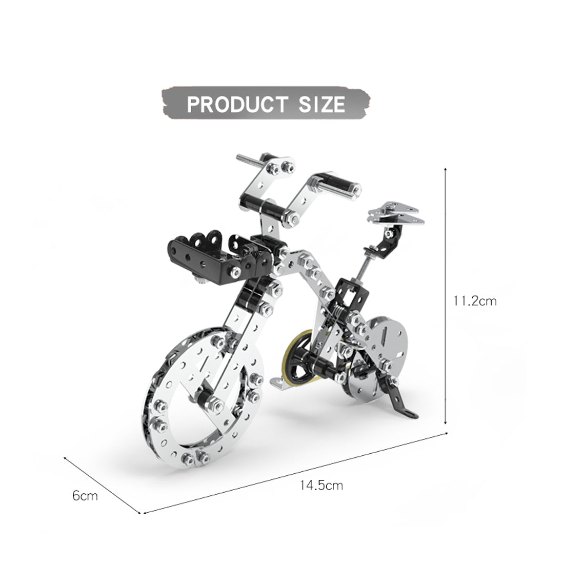 DIY 3D Metal Bicycle Model Kit - 191-Piece Assembling Puzzle for Kids and Adults 3D Puzzle Model Kit Diyengmod