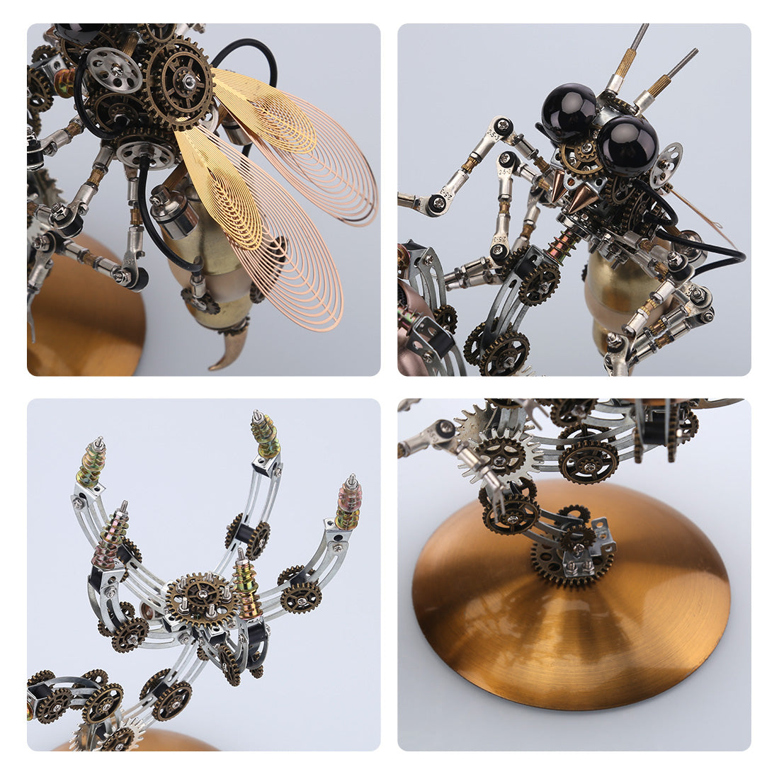 Mechanical Wasp Steampunk Building Kit - 627PCS Metal DIY Model 3D Puzzle Model Kit Diyengmod