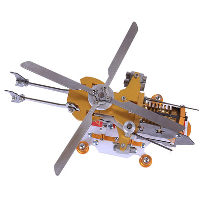 Helicopter-Themed Armored Stirling Engine Model Kit with Vacuum Mechanism Vacuum Engine Diyengmod