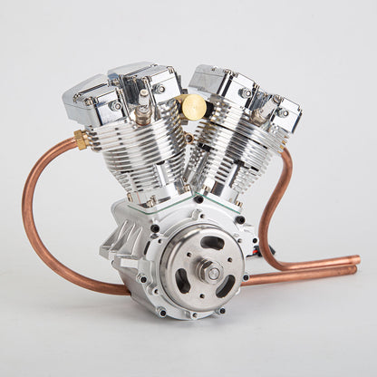 CISON FG-VT157 15.7cc Mini V-Twin Shovelhead Engine - 4-Stroke Air-Cooled Gasoline RC Motorcycle Engine Model RC Engine Diyengmod