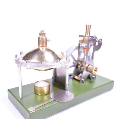 Vintage Brass Steam Engine Model with Transparent Cylinder - Educational STEM Toy Steam Engine Diyengmod