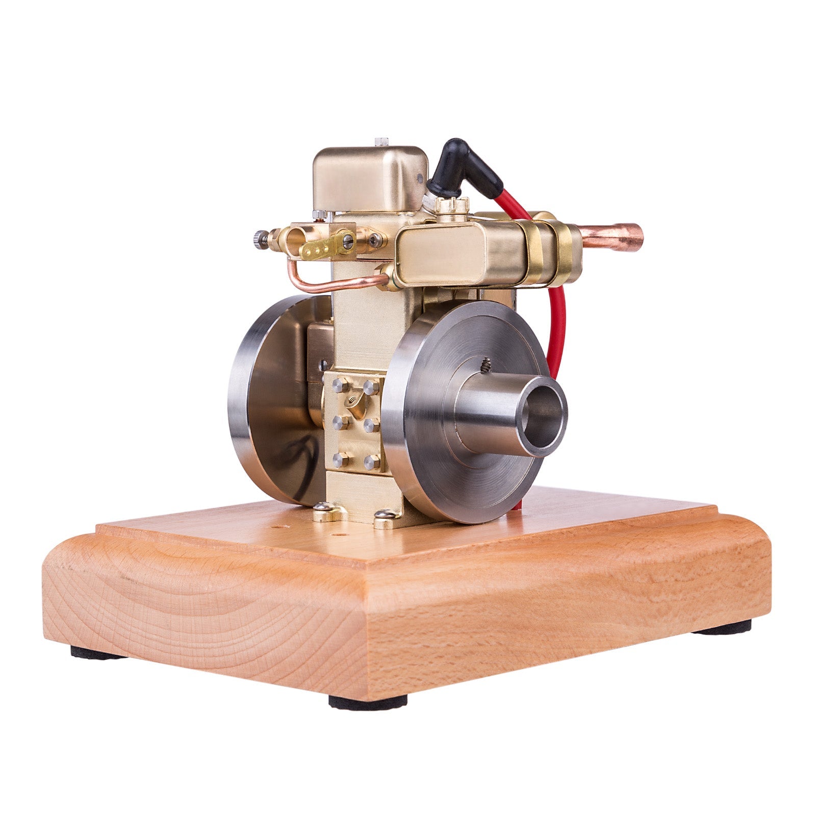 M12B 1.6cc Mini Water-Cooled Single-Cylinder 4-Stroke Gas Engine Model with Wooden Base Engine Models Diyengmod