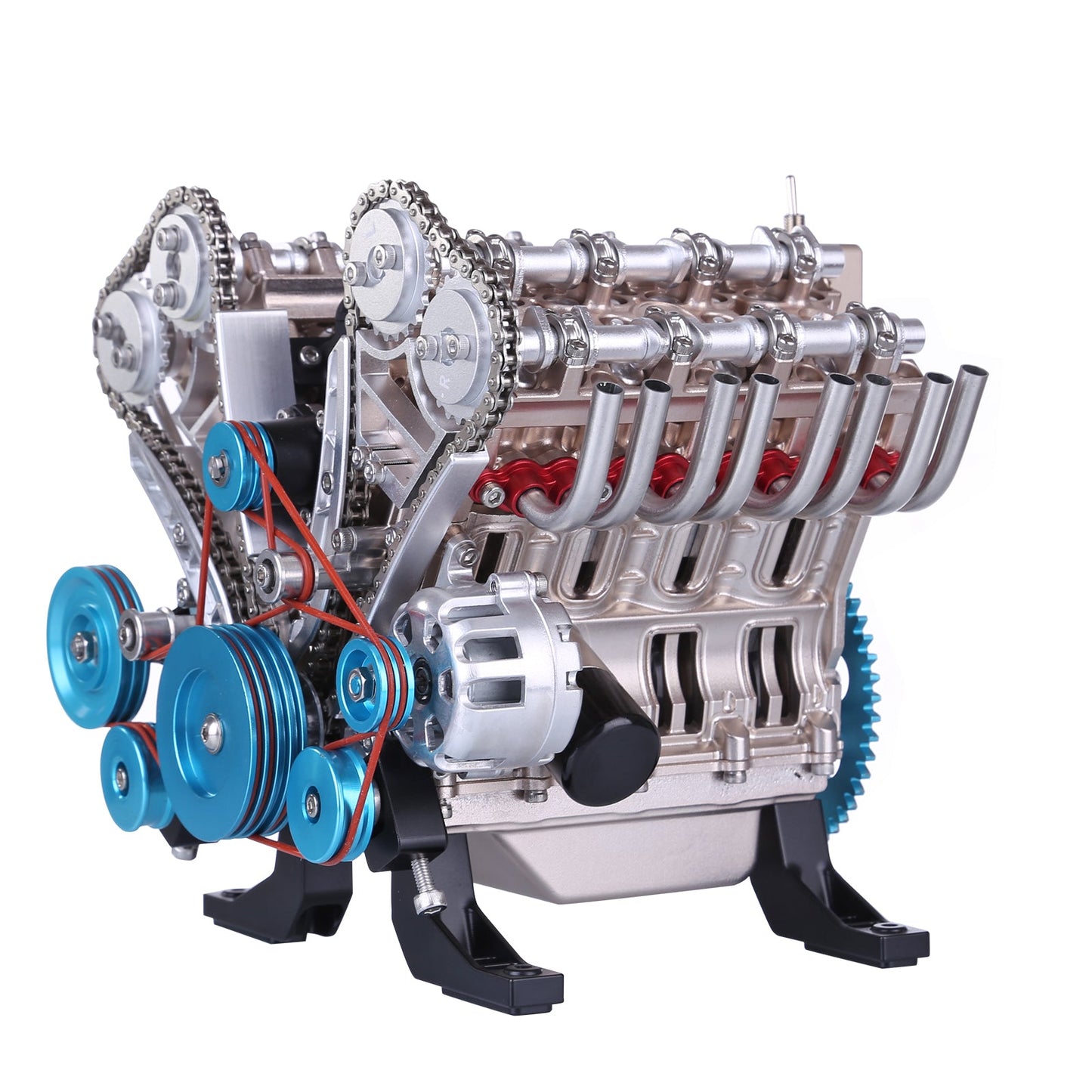 Build Your Own Working V8 Engine Model Kit - TECHING 1:3 Scale Metal V8 Engine Assembly with 500+ Parts DIY Engine Diyengmod