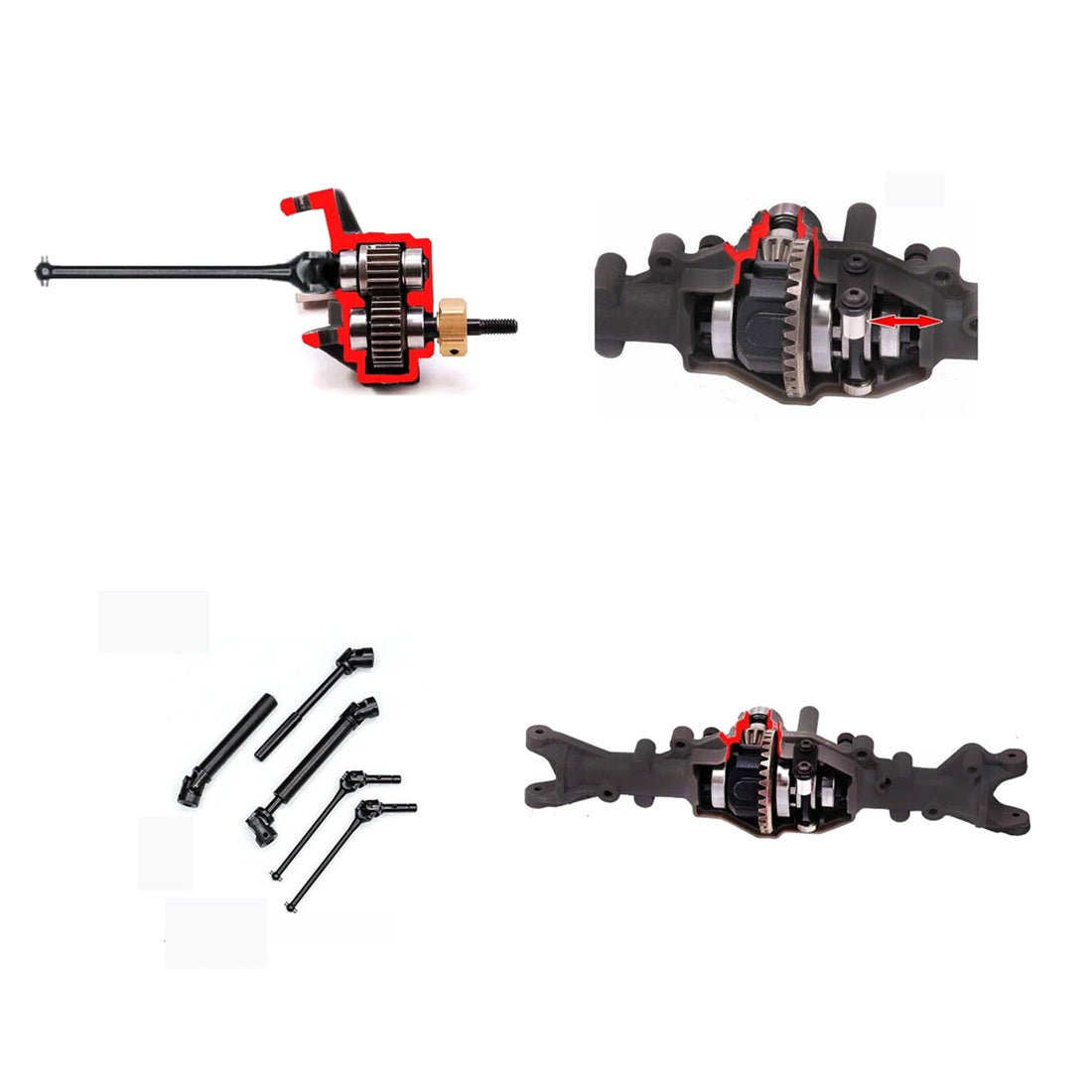 6-Wheel Off-Road RC Pickup Truck with Differential Lock and Linkage Lights - YK 6101 1/10 Scale Model Car RC Car Diyengmod