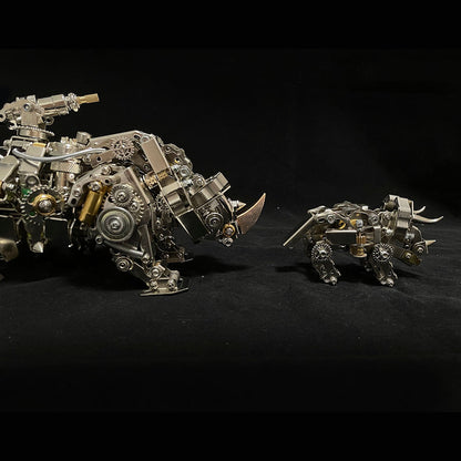 Steampunk Mechanical Siege Rhino Model Kit - 700+ Piece 3D DIY Assembly Craft 3D Puzzle Model Kit Diyengmod