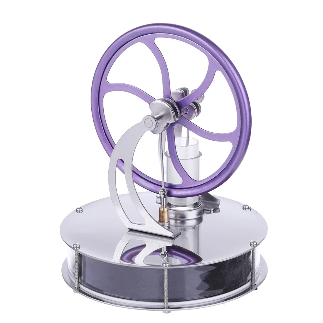 Educational LTD Low Temperature Stirling Engine Model with Flywheel for Experimental Learning and Play Stirling Engine Diyengmod Purple