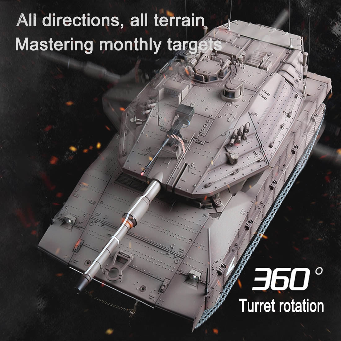 1/16 Scale Israeli Merkava-IV Remote Control Infrared Combat Tank - Ultimate DIY Battle Experience RC Tank Diyengmod