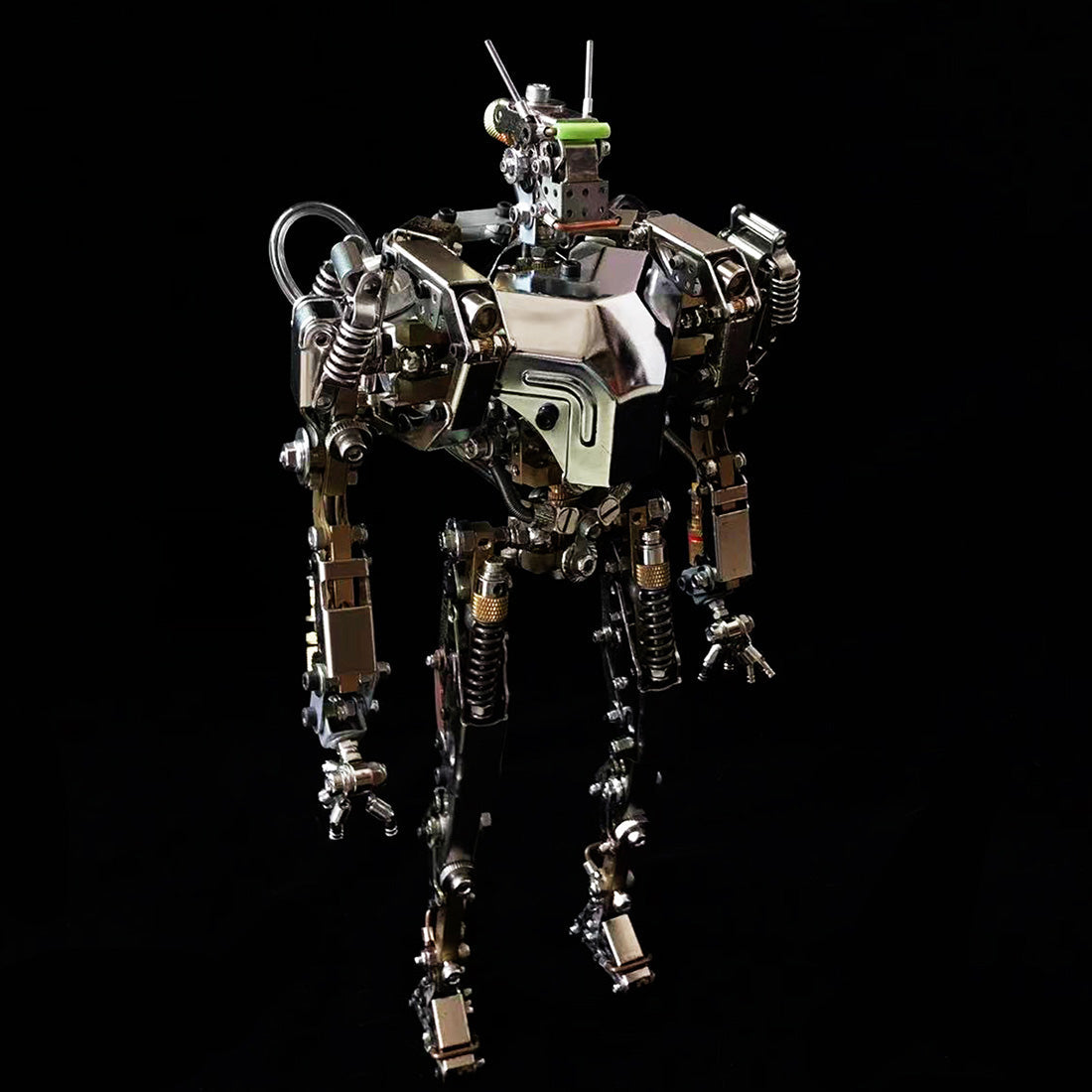 Humanoid-1 3D Metal Mech Warrior Model with Articulated Joints & LED Features - DIYEngMod 3D Puzzle Model Kit Diyengmod