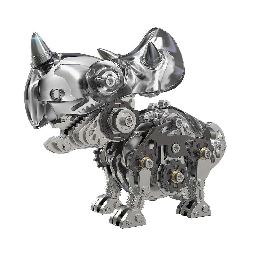 DIY 3D Metal Triceratops Model Kit - 160-Piece Assembly Puzzle 3D Puzzle Model Kit Diyengmod