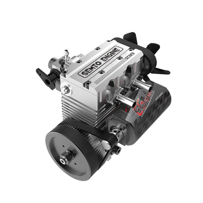 SEMTO ST-NF2 7.0cc Air-Cooled Nitro Engine Model Kit - Mini Inline Double-Cylinder Four-Stroke RC Engine Diyengmod