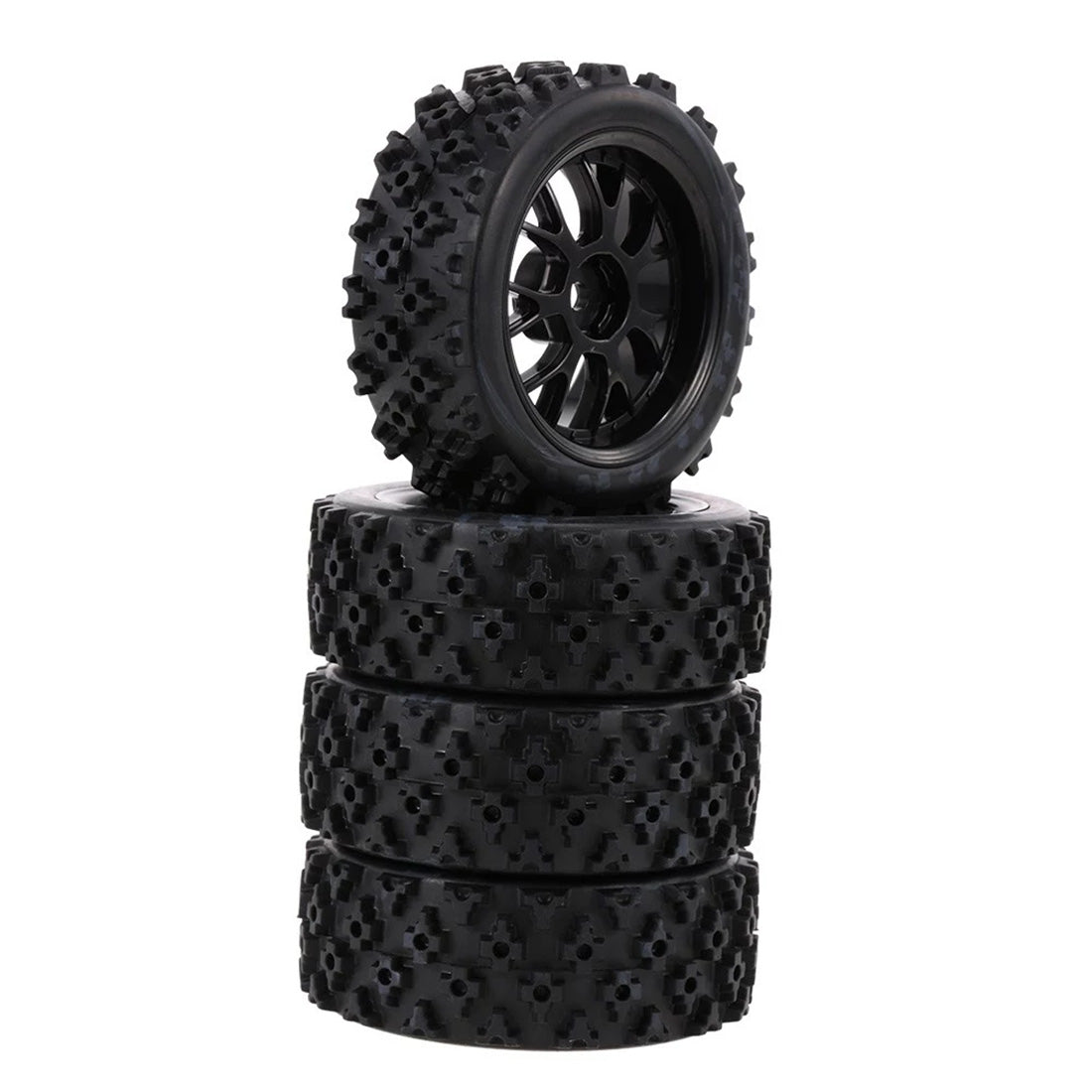 4Pcs High-Performance 1/10 RC On-road Star Tread Tires for HSP Redcat Traxxas Tamiya HPI Buggy Accessories Diyengmod